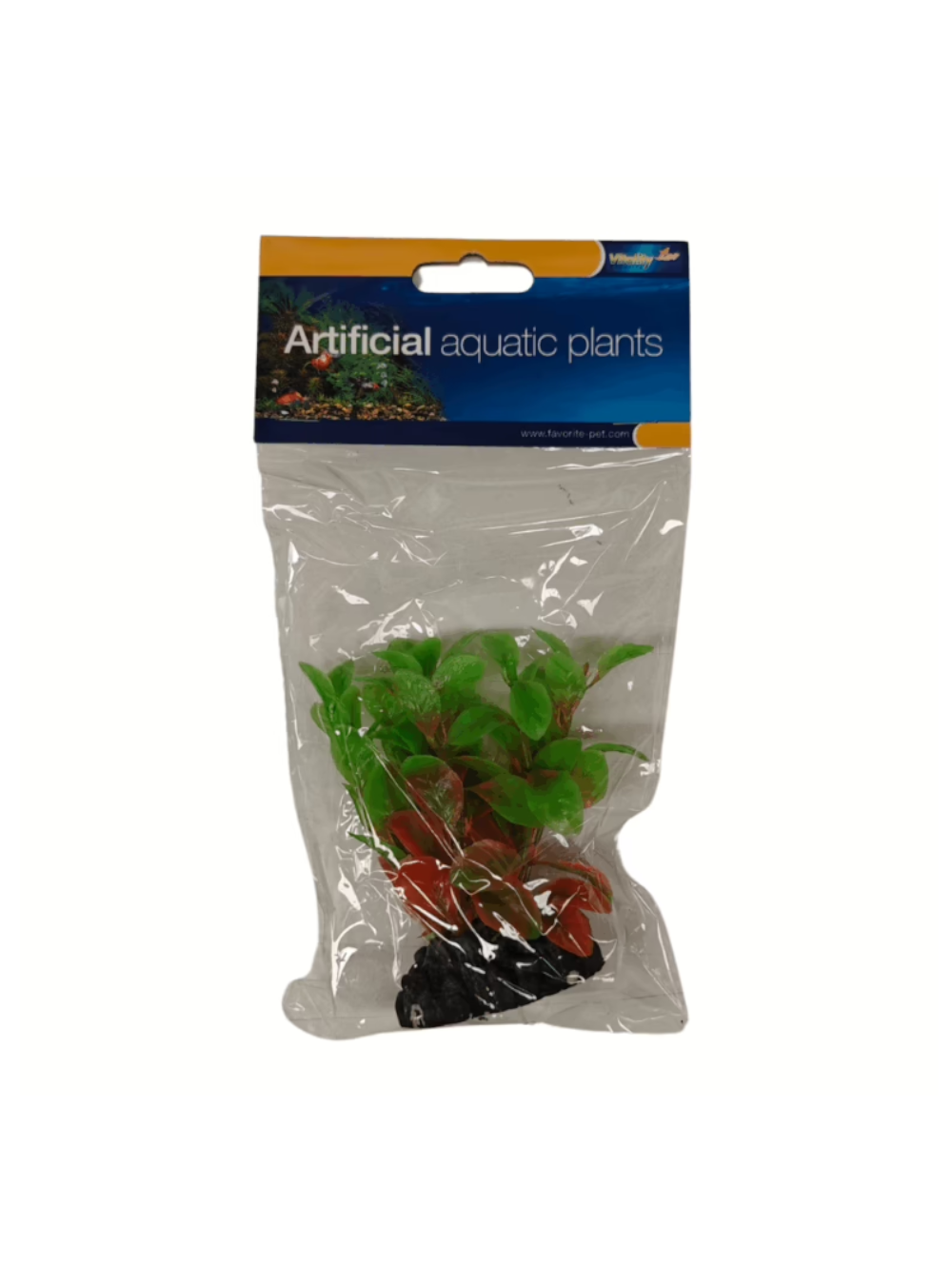 Planta plastica verde/laranja 10 cm