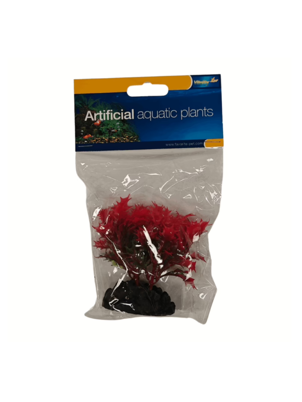 Planta plastica verde/vermelha 10 cm