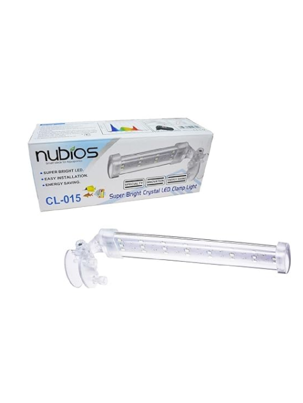 NUBIOS Barra Led CL-015 de vidro com suporte 6W