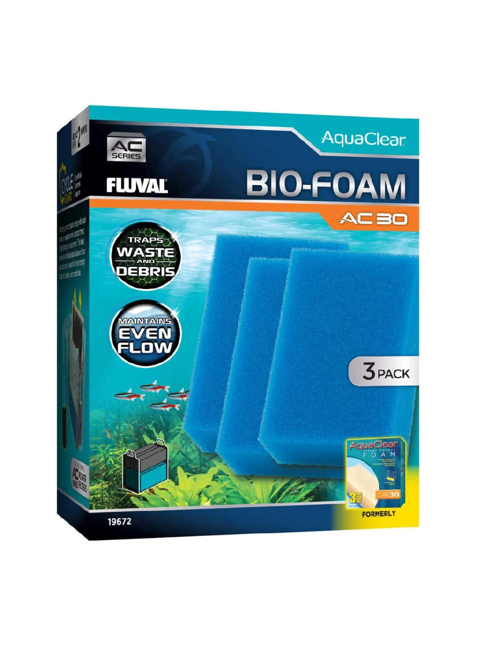 FLUVAL Bio-Foam AC30 - Esponja Azul Pack 3 pc