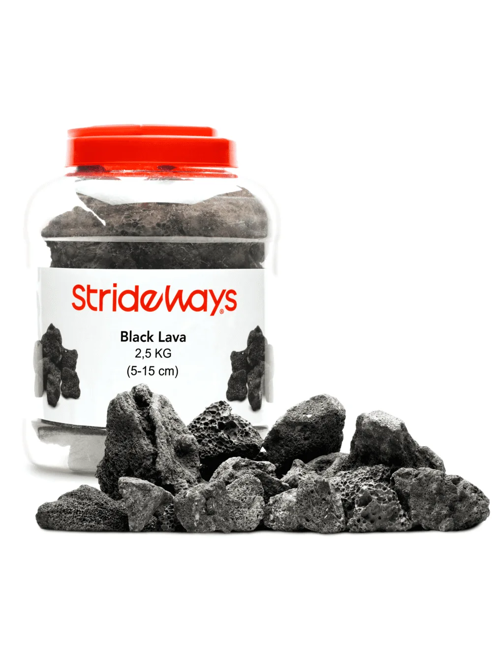 Garrafa de Black Lava Stone 2,5 KG